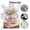 Pearl Painting Set Pearl Art DIY Handmade Crafts Lilac Teapot Teacup Flowers Home Wall Decoration