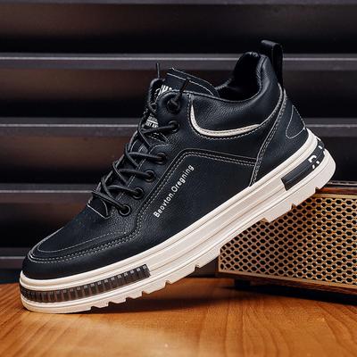 Autumn Men's Shoes High-top Martin Boots Heightened Sports Shoes Casual Leather Shoes Men's Shoes Waterproof Workwear Shoes