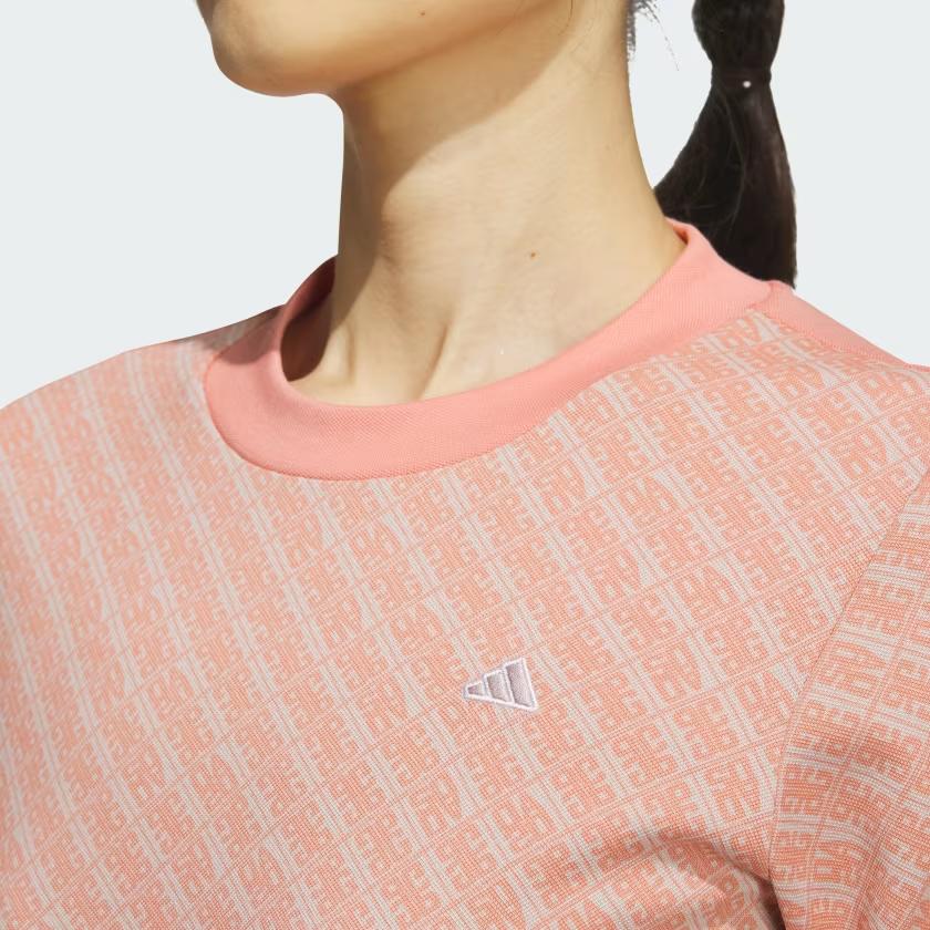adidas Fitted Long Sleeve Crew Neck T-Shirt Women Tops Clay HY0900