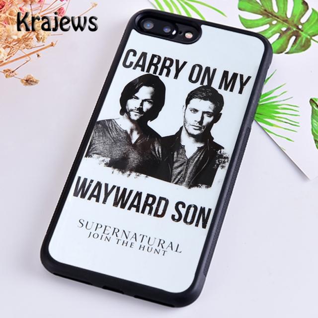 Krajews Supernatural Logo On Wood Phone Case Cover For iPhone 17 Air 16 15 14 Plus 11 12 Pro Max Coque Fundas