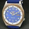 USED VINTAGE SEIKO 5 AUTOMATIC 7009A JAPAN MENS BLUE COLOR DIAL WATCH A433638-2 R118-a433638