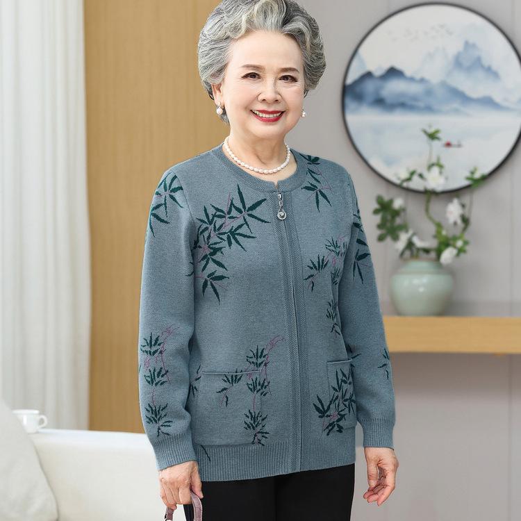 

Пожилые мамы носят свитера, кардиганы, бабушки осенью и зимой, плюс бархатные утепленные свитера, платья для женщин среднего и пожилого возраста. 3XL