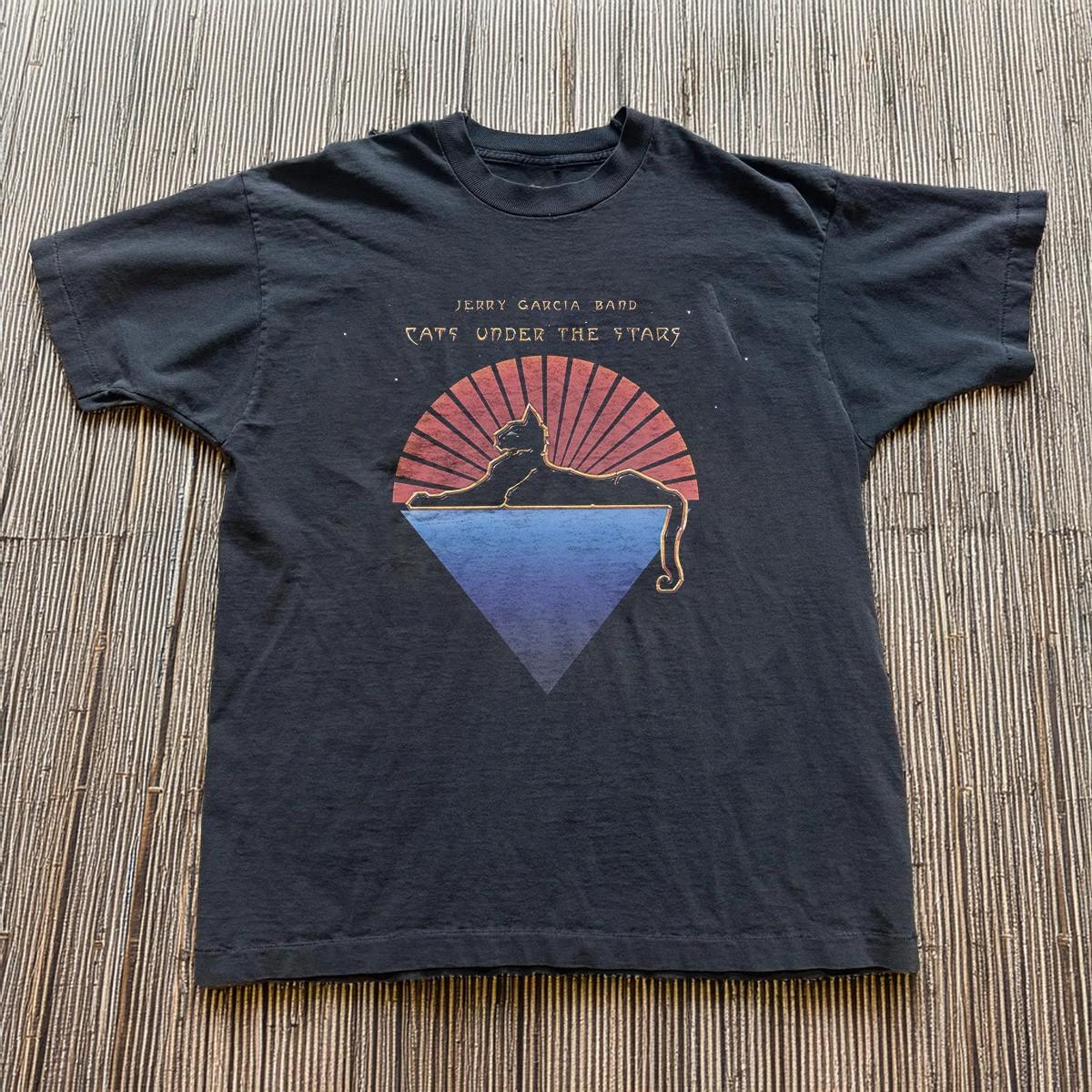 Cats Under The Stars Unisex Black T-shirt Size S-5XL XXXXL
