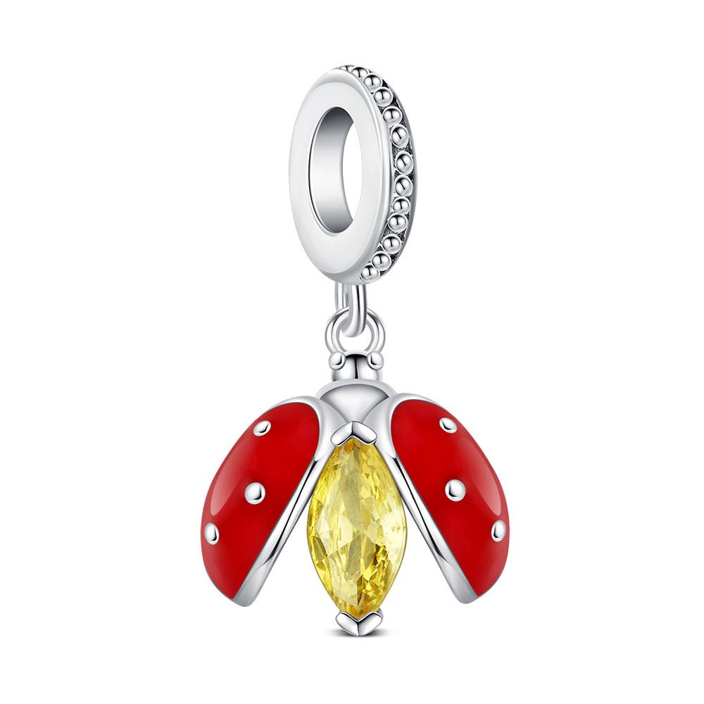 Copper Cute Car Bead Robot Charm Pink Pendant Fit Original Bracelet For Women Diy Fashion Jewelry Love Gift Elegant