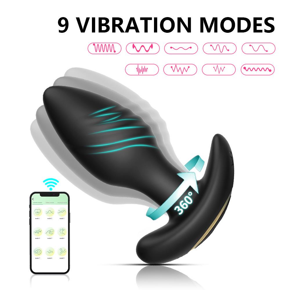 Wireless Remote-Control Vibrating Anal Plug with App-Controlled Rotation and Twisting Functions.