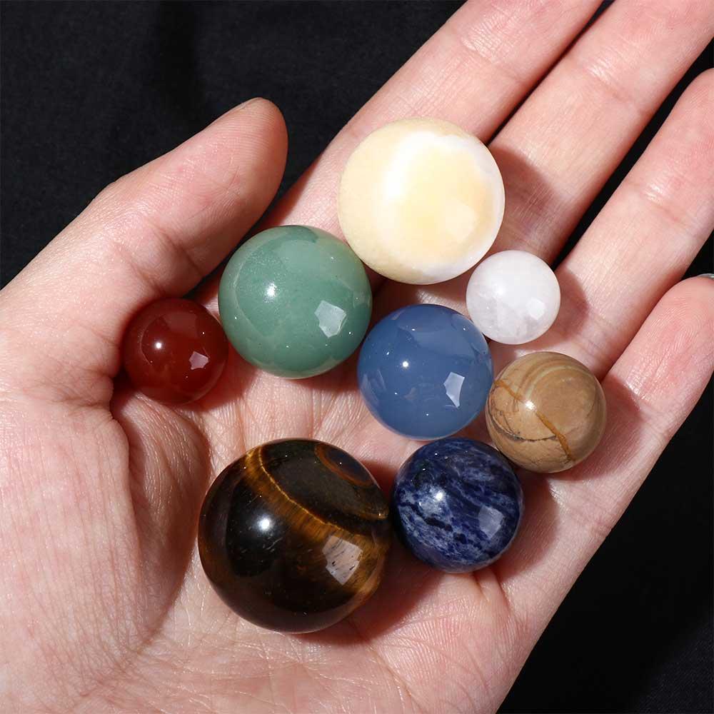 Güneş Sistemi Kristal Küre Sekiz Gezegen Değerli Taş Örnek Toplama Gezegenler Doğal Taş