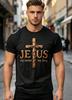 Unisexs Casual Short Sleeve Tshirt Comfortable Breathable Christian Faith Cross And Letter Print Summer Fashion Outdoor Top