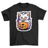 'HALLOWEEN_213 '' Meowsterpiece T-shirt - Purrfectly Spooky! 100% Cotton, Funny De