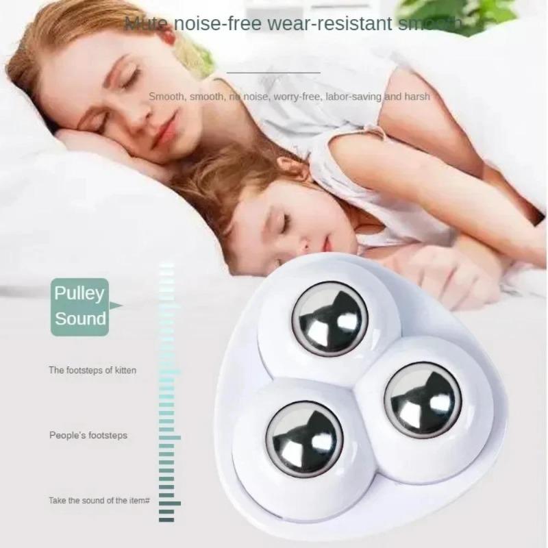 Mini Self Adhesive Caster Wheels Universal Stainless Steel Swivel Wheel 360° Rotation Pulley for Furniture Cabinet Trash
