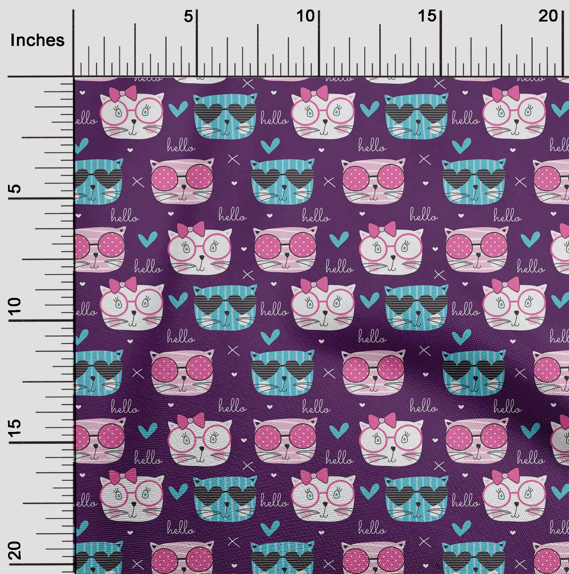 

OneOone Cotton Flex Bright Crimson Red Fabric Cat Face Animal Clothing Diy Clothing Тканина для стьобання Тканина з принтом на двір 40 дюймів 42 Inch Wide - Viscose Chiffon винний