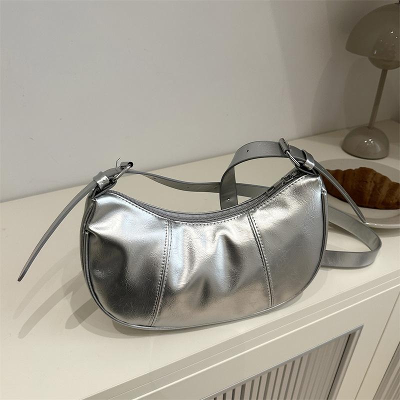 Women Bag Fashion Crossbody Shoulder Bag Vintage Dumpling Hobo Armpit Bag PU Leather Messenger Bag for Daily Use
