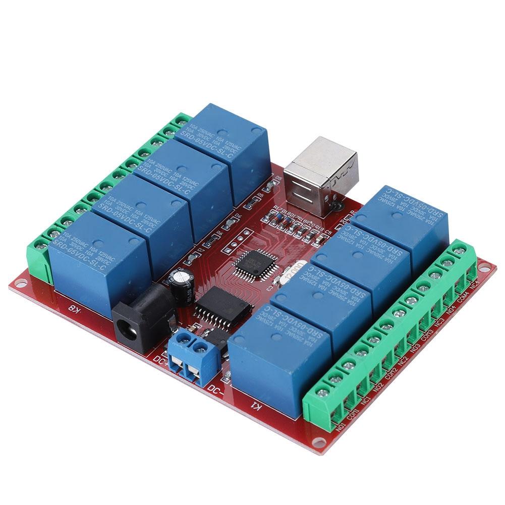 8 channel 5V Computer USB Intelligent Control Switch Relay Module Free driver