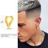 Geometric Octagon Hoop Earrings for Men, Hexagon Hoops, Stainless Steel Honeycomb Hoops Minimalist Earrings Men Jewelry