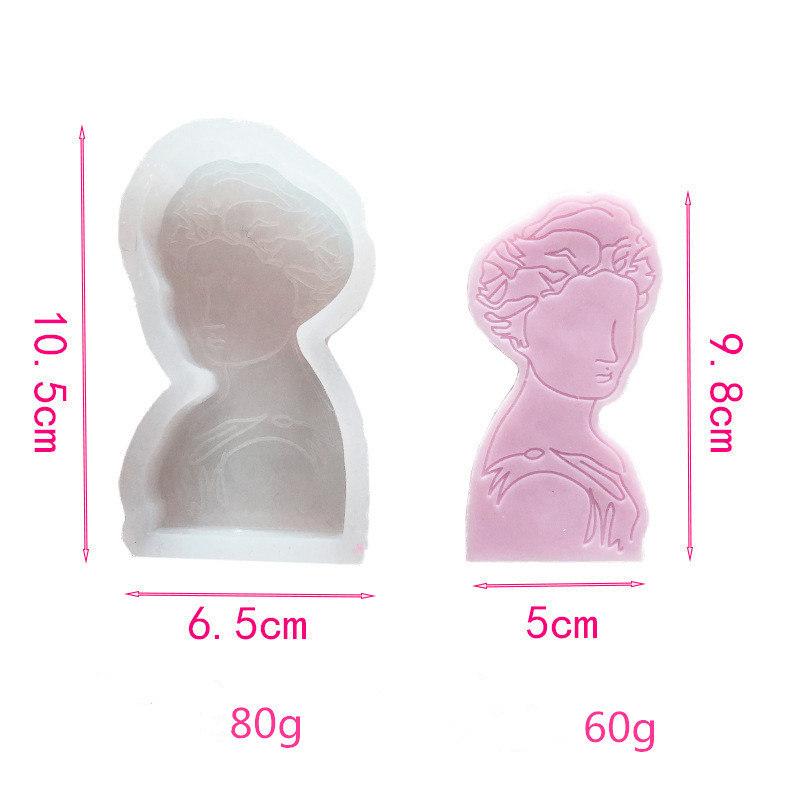 DIY Abstract Face Silicone Mold Handmade Aroma Candle Plaster Resin Ornament Female Face Molds Soap Candle Making Supplies