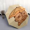 Capybara Themed Travel Umbrella-8 Ribs Automatic Opening and Closing, Portable Folding Design, Compact and Stylish Umbrella Suitable for Out