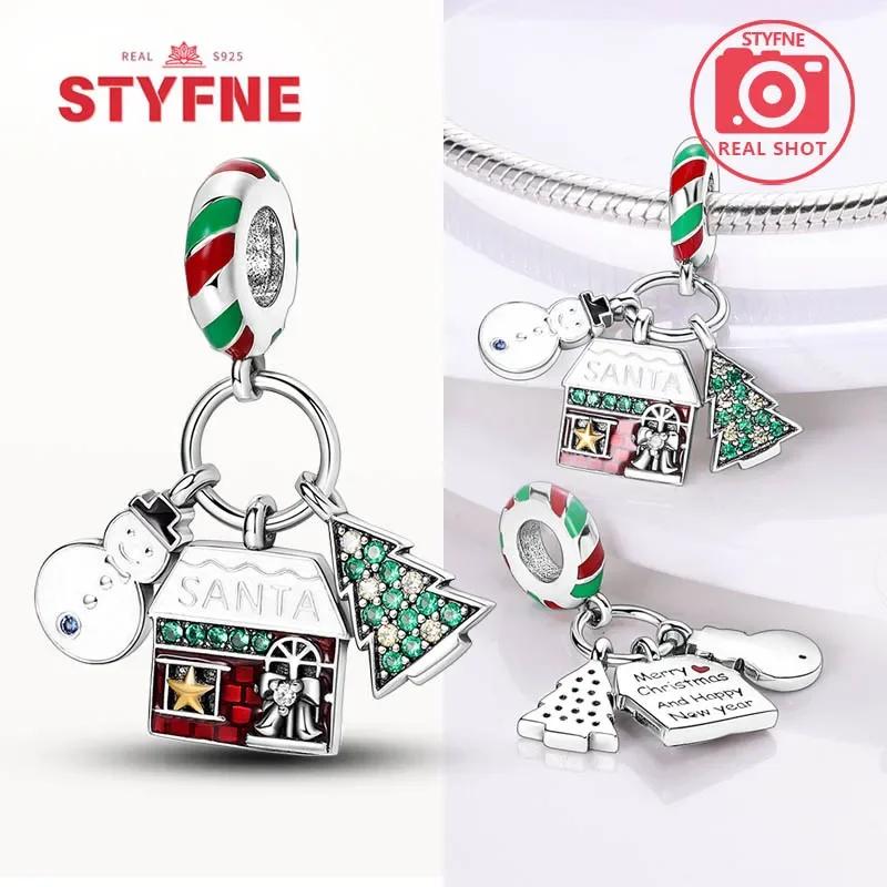 Copperchristmas Gifts Charms Snow Housebeads Christmas Collection Fit Original Bracelet Diy Jewelry Gifts For Women