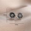 925 Sterling Silver Stud Earrings Set Circle/Zircon/Pearl/Daisy/Teardrop/Soccer Design Multi-Style Vintage Jewelry for Women