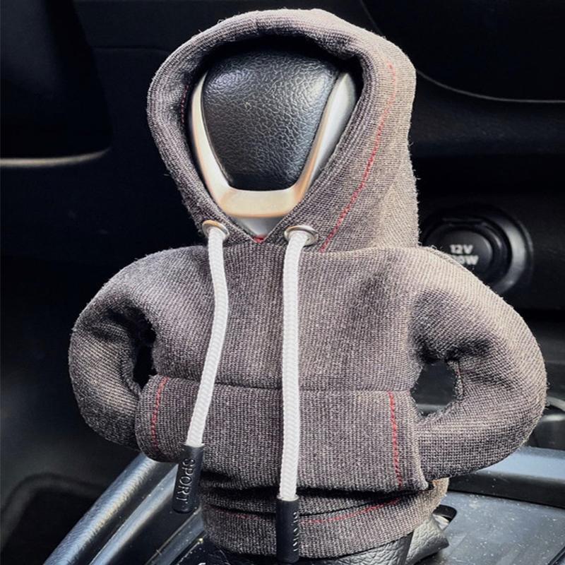 Hoodie Car Gear Shift Cover Hoodie Car Gear Shifter Protective Cover, Automotive Interior Cute Gadgets Car Accessories and Decorations