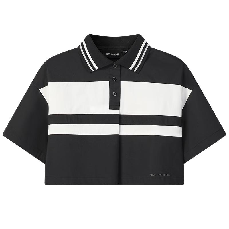 FILA x WE11DONE Women s Color-Block Short-Sleeve Polo Shirt S
