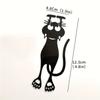 Hollow Out Cat Bookmark, Creative Black Cat Hanging Bookmark, Gift Creative Stationery