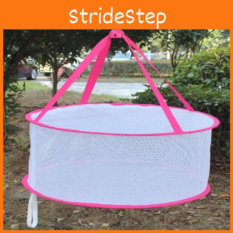 Foldable Clothes Lightweight Drying Mesh Basket With Large Diameter For Home Use