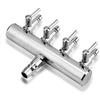 Joyzan Air Splitter Flow Control Valve, Aquarium Flow Gang Lever Pump Distributor 4 Way Stainless Steel Fish Tank Manifolds Multi Port T Shaped Line