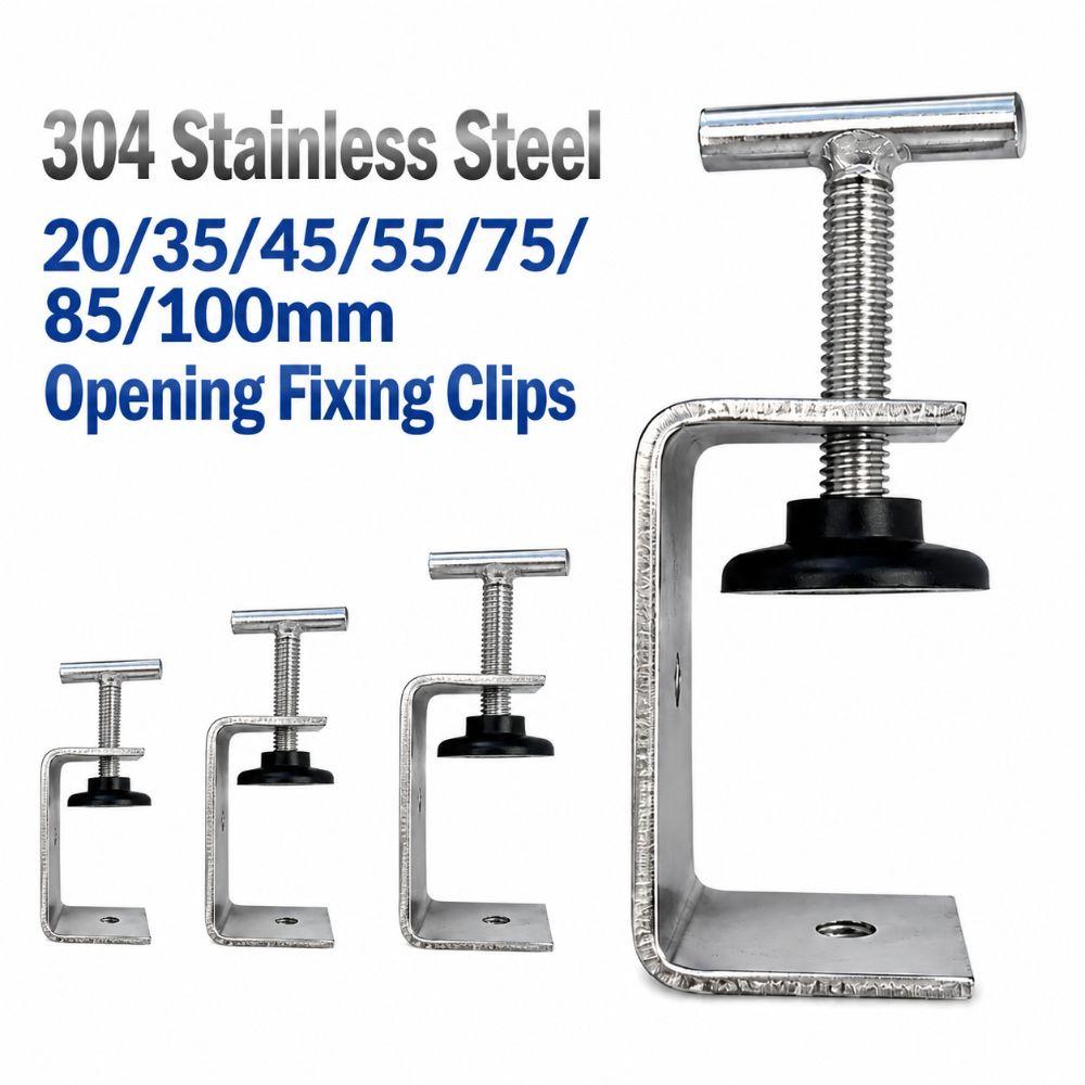 304 Stainless Steel Square Clamp Woodworking Fixing Clips  Multi-purpose Fastening Tools