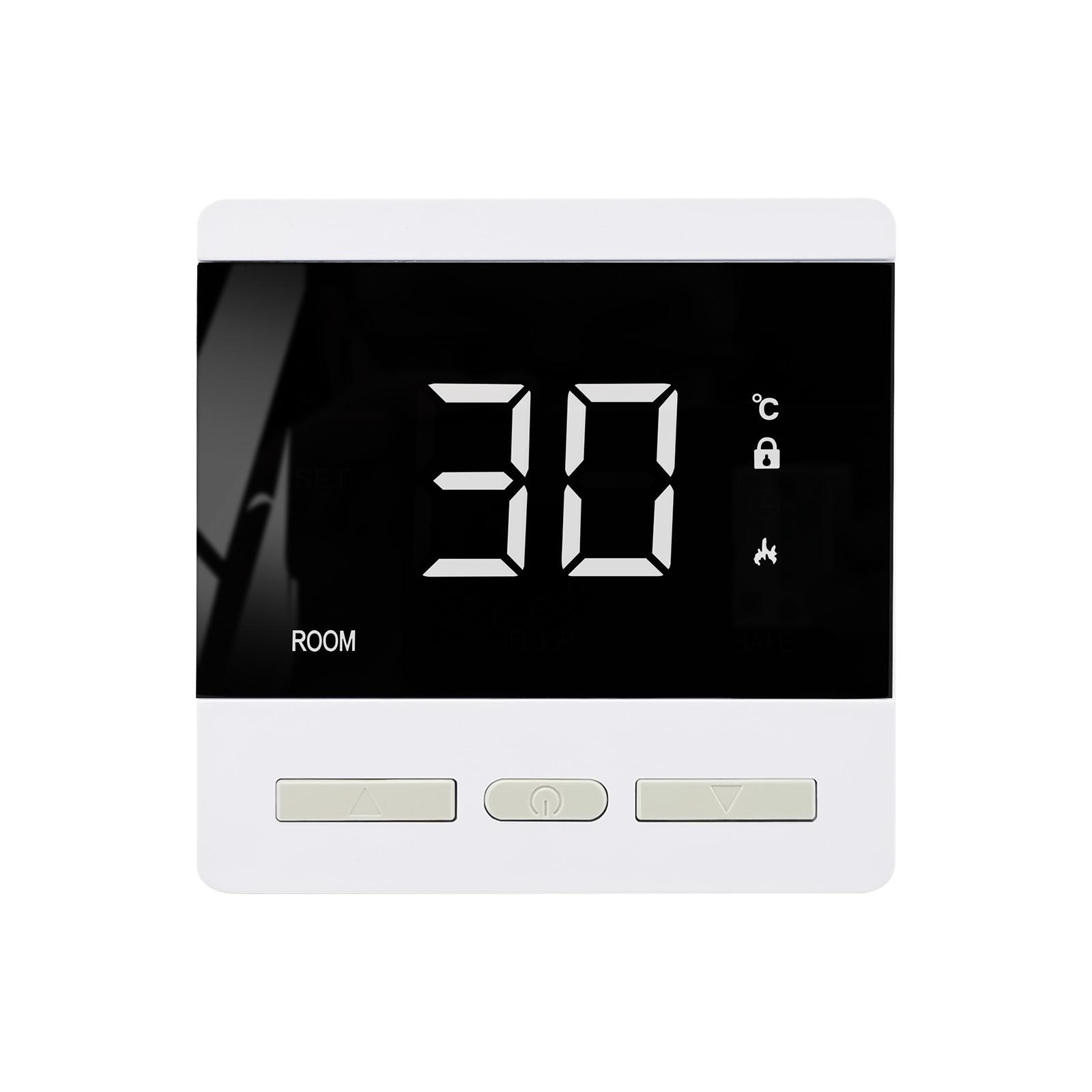 

AC200-240V Floor Heating Room Temperature Controller MAX 25A 4500W Load Digital Thermostat with 3m Probe Sensor