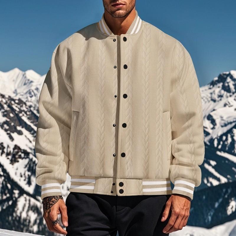 Men's Vintage Varsity Jacket Long Sleeve Slim Fit Letterman Baseball Bomber Jackets Lightweight Sweatshirt Button Down Windbreaker Jacket for Men