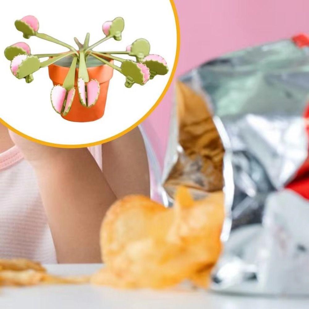 3D Printed Potato Chip Bag Clamp Potted Plant Design Creative Seal Grip Food Storage Sealer Office