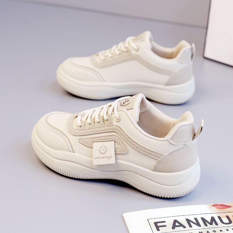 Spring New Breathable Little White Shoes Low-top Casual Board Shoes Thick-soled Versatile Casual Sports Single Shoes Women