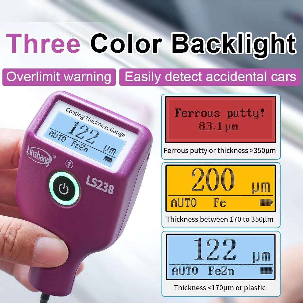 

LS220 Automotive paint thickness instrument to detect automotive paint three-color rotating screen with high precision
