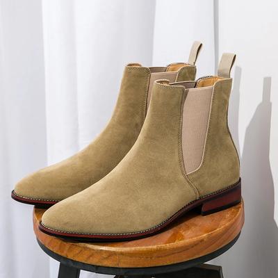 Moda Nuova Moda Stivaletti Chelsea da Uomo Top Alto Pelle Scarpe Casual Stile Vintage Uomo Slip-on Calzature Abito da Lavoro Stivaletti alla Caviglia