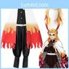 Ademend Demon Slayer Kimetsu No Yaiba Rengoku Kyoujurou Cosplay Kostuum Kimono Gewaad Pak Met Perfecte Stiksels En Modieus Ontwerp