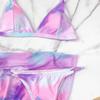 Women S Three Piece Tie Dye Sexy Beach Swimsuit