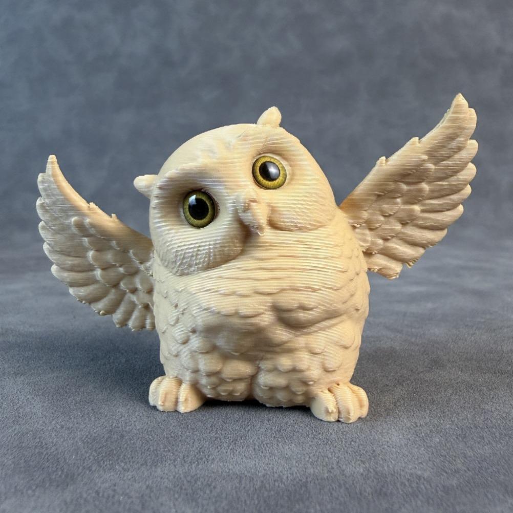 Cute Mini Owl Ornament Plastic Desktop Decorations Car Home Bonsai Decorations 3D Printing Creative and Novel Gifts