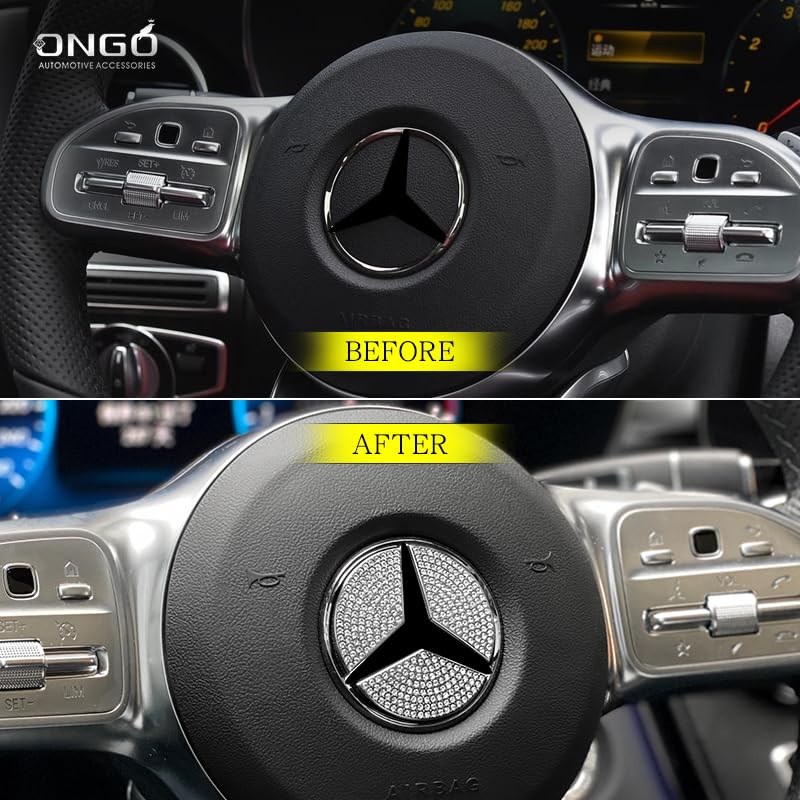 ONGOXD Větrací kroužky pro interiér Kovová základna s Vnitřní díly do auta Vzhled Volant Mercedes-Benz S-Class (2014–2020) W222, Doplňky pro úpravu vzhledu, Vzhled křišťálu