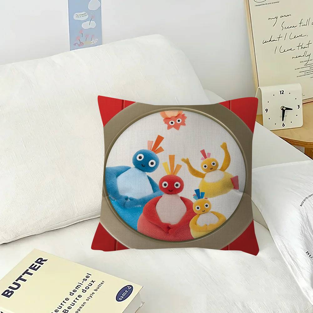 Housse de coussin dessin animé Twirlywoos Housse d'oreiller dessin animé Cadeau Housse de coussin Chambre à coucher Maison Canapé Chaise Siège Décoration housse d'oreiller 30x30cm