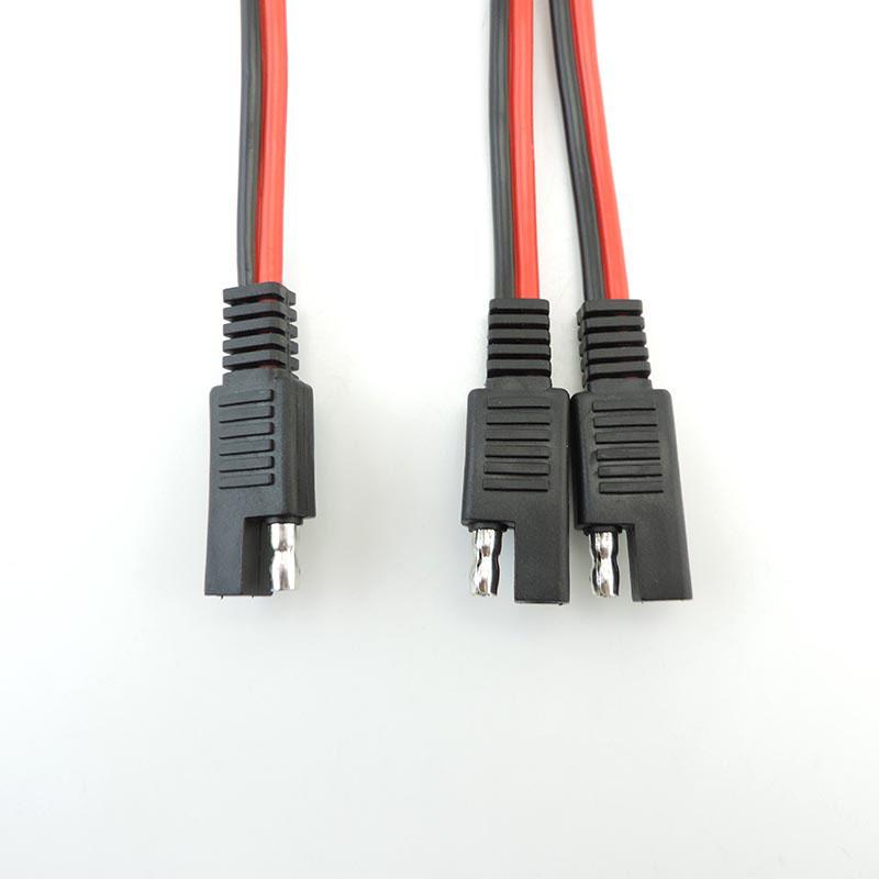 14AWG 20A 1 SAE la 2 SAE Cablu de alimentare Extensie Sistem de panouri solare Conector baterie auto Splitter Mușcă de deconectare rapidă