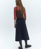 CITYBREEZE Frame Wrap Skirt_Navy
