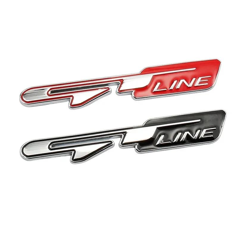RVGH1 3D Car GT line Design Fender Rear Trunk body Emblem Badge sticker For Kia GTLINE K9 Forte Ceed Cerato RIO K3 K5 Auto Accessories