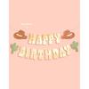 Xo, Fetti Western Happy Birthday Gold Foil Banner - 5 Ft. | Cowboy HBD Decorations, Wild West Garland, Rodeo Supplies, Wild One Yeehaw Bday, Cowgirl