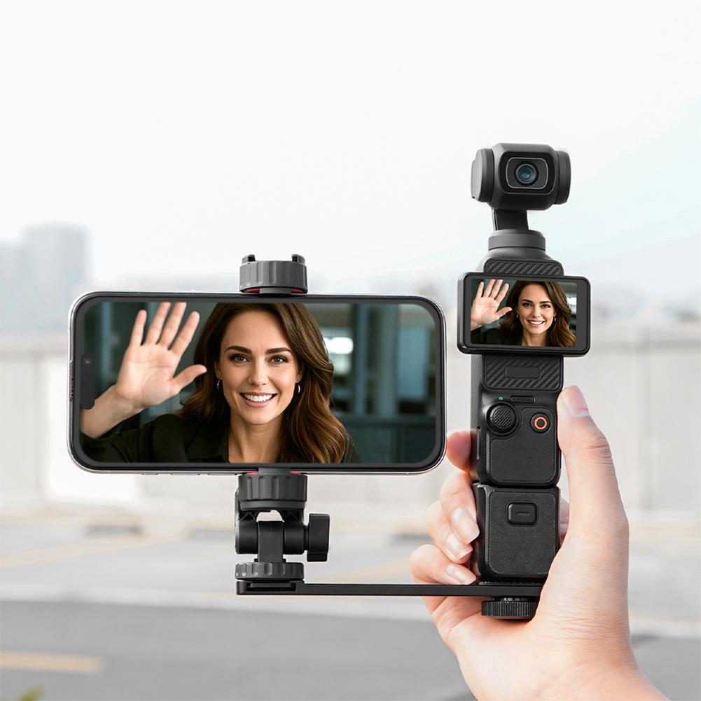Portable Swivel Phone Clip for DJI Osmo Pocket 3 Expansion Accessories Cell Phone Holder with 1/4inch Screw & Cold Shoe