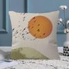 Japandi Art Print Flying Birds Cushion Cover X Polyester Sofa Cushions Decorative Throw Pillows Home Decoration Pillowcover