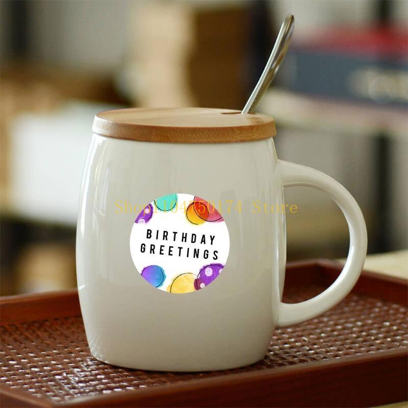 500pcs Happy Birthday Stickers Greetings Round Seal Labels for Party Gift Packaging Scrapbooking Cards Decoration top sale