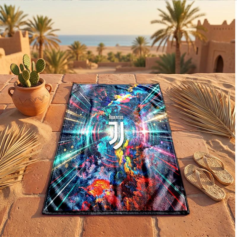 Asciugamano da Spiaggia in Microfibra con Stampa Juventus FC Asciugatura Rapida Assorbente Grande Asciugamano per Spiaggia Nuoto Viaggio