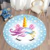 Magical Unicorn Rug for Kids' Playroom Decor Round Carpet for Home Sofa Bedroom, Gift