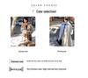 Su Jiu'er Women's 2024 Mid-Length Double-Sided Wool Coat - High-End Gray Autumn/Winter Outerwear