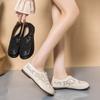 Doudousen Damen Fischer Schuhe 2025 Mesh literarisch neu hohl weiche Sohle einzelne Schuhe ein Pedal retro Sommer Baotou