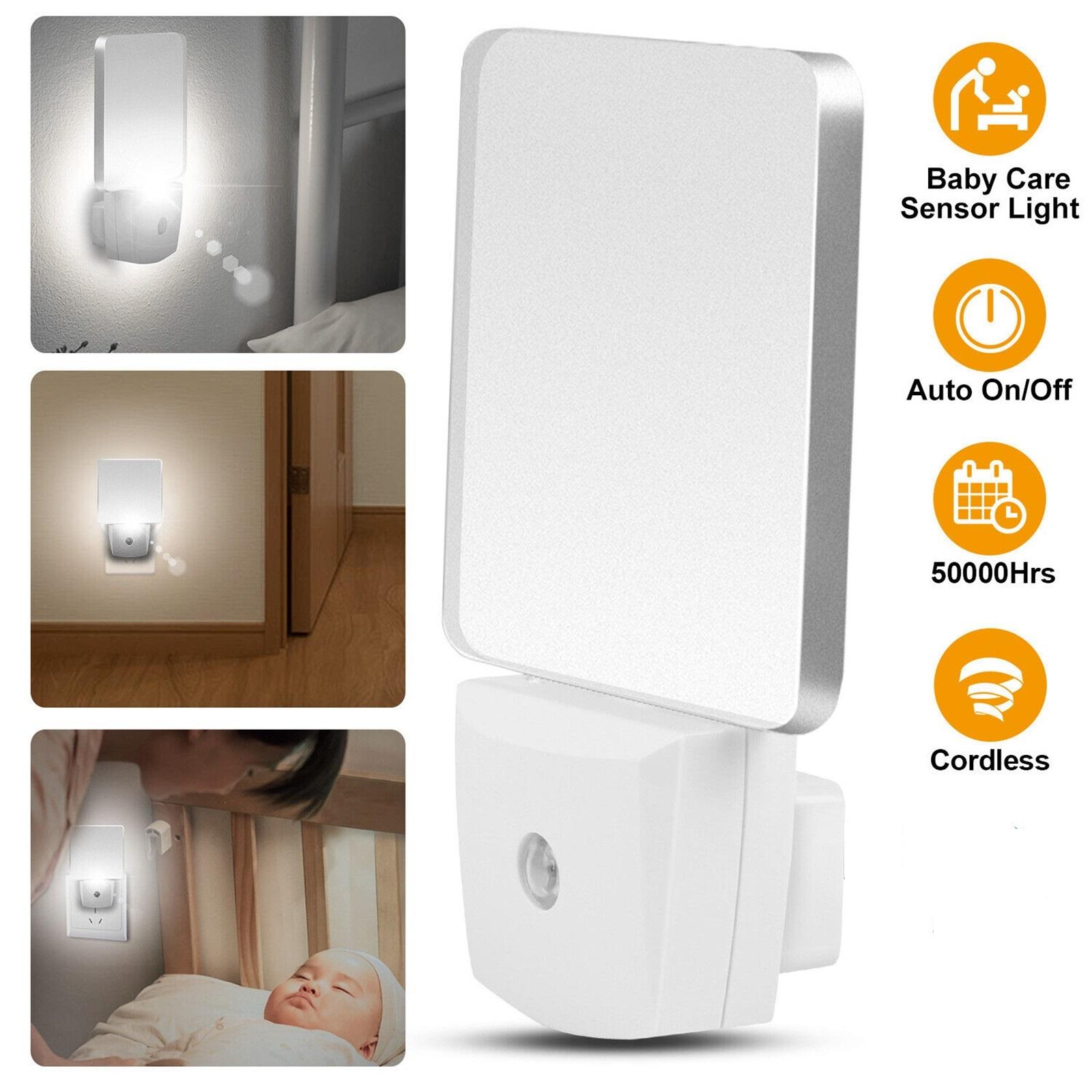

Led Night Light With Auto Dusk To Dawn Sensor Eye Protective Energy Saving Plug In Lamp For Bedroom Hallway EU plug#0